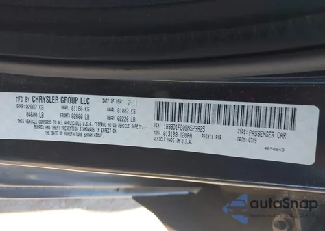 2011 Dodge Avenger Mainstreet из США, поврежденный, VIN 1B3BD1FG0BN532585